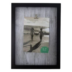 Northlight 12.5" Classical Rectangular 5" X 7" Photo Picture Frame With Clip - Black And White