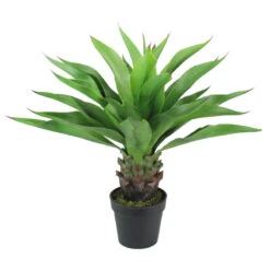 Northlight 30.5" Brown And Green Artificial Agave Succulent Plant In A Black Pot