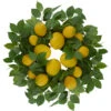 Northlight Lemons And Leaves Artificial Spring Wreath Yellow - 18-Inch