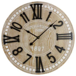 Northlight 24" Battery Operated Round Wall Clock With Roman Numeral And Block Numbers