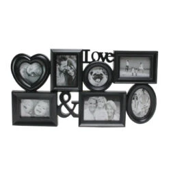 Northlight 27" Black Multi-Sized Love Photo Collage Frame