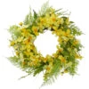 Northlight Daisy And Berry Floral Spring Wreath Yellow And Green 23"