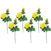 Northlight Set Of 6 Real Touch Yellow Artificial Rose Stems 19"