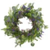 Northlight Lavender And Mixed Foliage Artificial Floral Spring Wreath Purple And Green - 22-Inch