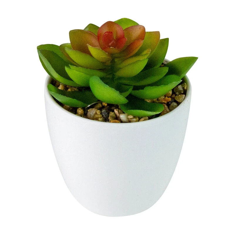 Northlight 4" Mini White Potted Artificial Succulent Plant 3 Northlight 4" Mini White Potted Artificial Succulent Plant