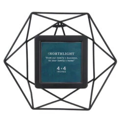Northlight 8" Contemporary Hexagonal 4" X 4" Photo Picture Frame - Black