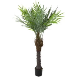 Northlight 47" Potted Green And Brown Phoenix Palm Artificial Tree