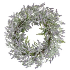 Northlight Lavender And Leaves Spring Floral Artificial Wreath Purple - 22-Inch