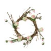 Northlight Rose Twig Artificial Floral Wreath Brown And Pink 11-Inch