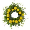 Northlight Lemons And Assorted Foliage Spring Wreath Yellow And Green 20"