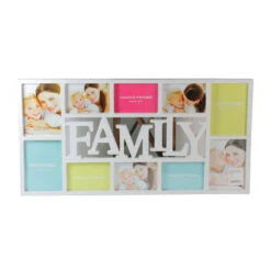 Northlight 28.75" White Dual-Sized Family Photo Wall Frame