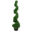 Northlight 4' Artificial Cedar Spiral Topiary Tree In Black Pot Unlit