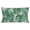 Northlight 19" Green And White Tropical Leaves Printed Rectangular Throw Pillow