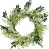 Northlight Mixed Leaves Twig Artificial Wreath Green 12-Inch -Northlight 4a864a276f1b45ac95e73c63f5678f50