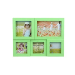 Northlight 11.5" Green Multi-Sized Puzzled Collage Picture Frame