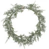Northlight Artificial LED Lighted White Lavender Spring Wreath- 16-inch White Lights