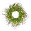 Northlight Burrs And Brush Artificial Floral Spring Wreath Green And Yellow - 18-Inch