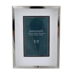 Northlight 8" Contemporary Rectangular 4" X 6" Photo Picture Frame - Silver And Clear