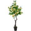 Northlight 63" Artificial Yellow And Green Peony Flower Potted Tree -Northlight 64a7b0cd6a5044ccbc2dab7ca48f298c