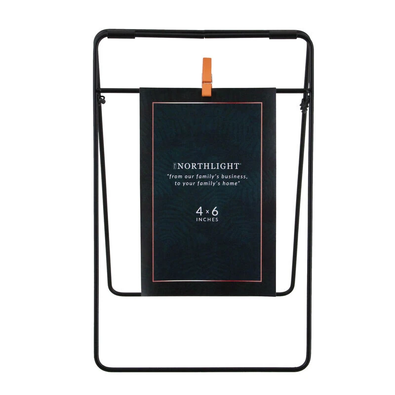 Northlight 9.75" Contemporary Clip On 4" X 6" Photo Picture Frame - Black 3 Northlight 9.75" Contemporary Clip On 4" X 6" Photo Picture Frame - Black