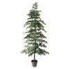 Northlight 6.5' Potted Green Spruce Artificial Topiary Tree – Unlit