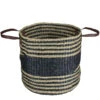 Northlight 15" Beige And Black Woven Seagrass Basket With Handles 2 Northlight 15" Beige And Black Woven Seagrass Basket With Handles -Northlight 7d65b3599f564e00801a3350f270a8ab