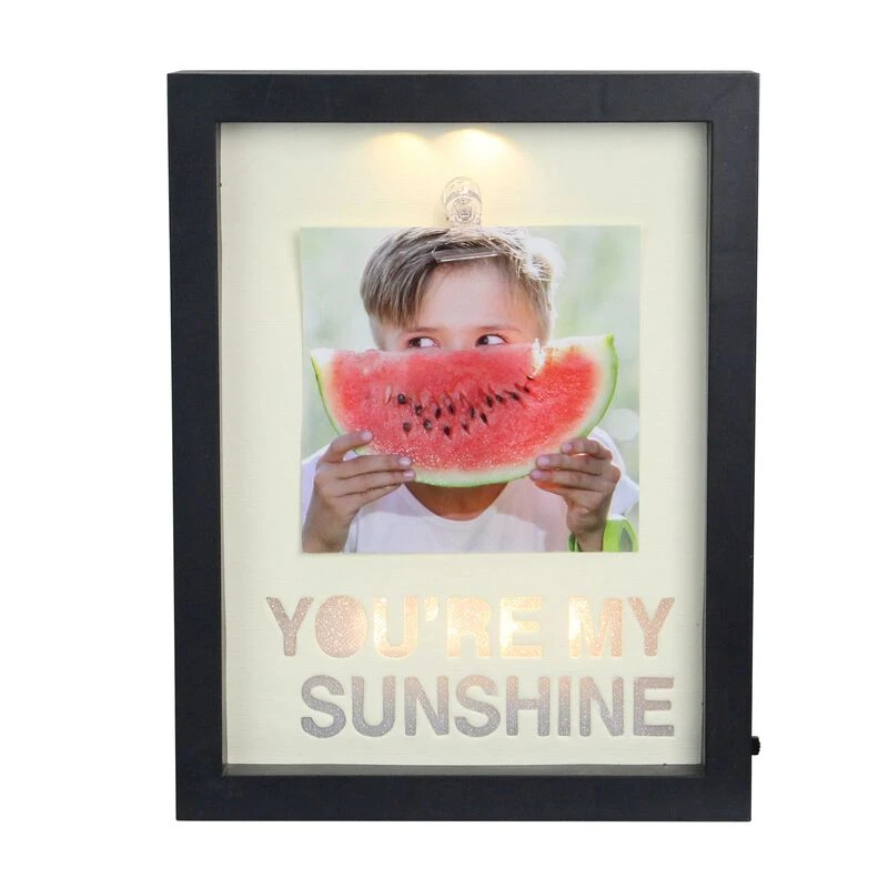 Northlight LED Lighted You're My Sunshine Picture Frame With Clip - 4" X 4" 3 Northlight LED Lighted You're My Sunshine Picture Frame With Clip - 4" X 4"