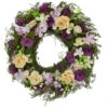 Northlight Purple And Green Floral Berries And Twig Artificial Spring Floral Wreath 14-Inch