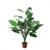 Northlight 47.5" Potted Green And White Artificial Tropical Peace Lily Spathe Plant