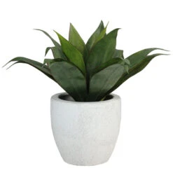 Northlight 13" Potted Artificial Green Agave Plant