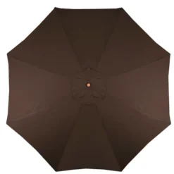 Northlight 8.5ft Outdoor Patio Market Umbrella With Wooden Pole, Brown -Northlight GUEST 00777350 ade6 4818 95be 0bee7dadba20