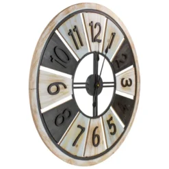 Northlight 28" Multi-Tonal Whitewashed Round Wall Clock -Northlight GUEST 01662ec7 d34f 48f9 b524 e7eaa0a3aad3