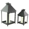 Northlight Set Of 2 Black Modern Style Candle Lanterns 15.75" -Northlight GUEST 019166f5 2a08 4682 9beb 15d54b9a1a17