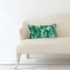 Northlight 11" X 19" Rectangular Tropical Leaves Linen Indoor Throw Pillow - Green 1 Northlight 11" X 19" Rectangular Tropical Leaves Linen Indoor Throw Pillow - Green -Northlight GUEST 03646d02 6e27 437d 90bf 9e4623176720