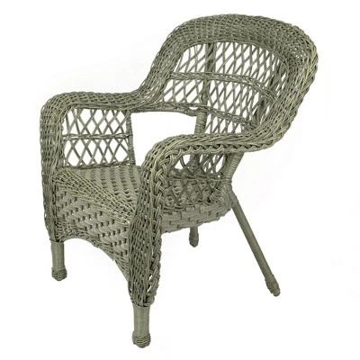 Northlight 4-Piece West Bay Driftwood Resin Wicker Outdoor Patio Conversation Set 6 Northlight 4-Piece West Bay Driftwood Resin Wicker Outdoor Patio Conversation Set - Image 4