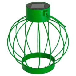 Northlight 6.5" Green Outdoor Hanging LED Solar Lantern With Handle -Northlight GUEST 04bbd7d0 f272 4d8c 9690 4447cbc417a3