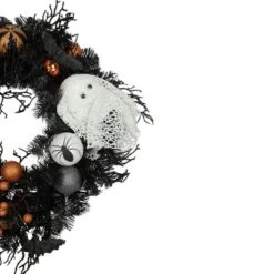 Northlight Orange Ornaments And Ghost Halloween Pine Wreath, 24-Inch, Unlit -Northlight GUEST 04fa03cc 22f3 467d 96dc a52b2299261a