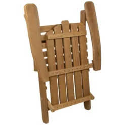 Northlight 36" Natural Stained Classic Folding Wood Adirondack Chair -Northlight GUEST 0697ea0a 0c1b 446f ac40 0f725f56dfa6