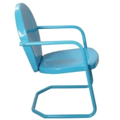 Northlight 34" Outdoor Retro Metal Tulip Armchair, Sky Blue 7 Northlight 34" Outdoor Retro Metal Tulip Armchair, Sky Blue -Northlight GUEST 06bbbf0a 3189 4e9b 8e20 311a18dc06f3