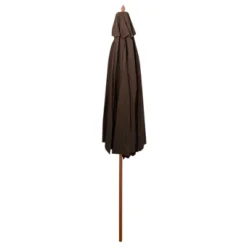 Northlight 8.5ft Outdoor Patio Market Umbrella With Wooden Pole, Brown -Northlight GUEST 06ea56e3 da7b 4bfe 8db9 d5b9720904c3