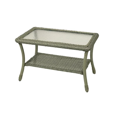 Northlight 4-Piece West Bay Driftwood Resin Wicker Outdoor Patio Conversation Set 5 Northlight 4-Piece West Bay Driftwood Resin Wicker Outdoor Patio Conversation Set - Image 3