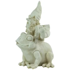 Northlight 9.75" Spring Weathered Frog And Gnome Outdoor Patio Garden Statue - Ivory -Northlight GUEST 0b05e1a4 f6f0 441d 86d7 0cf52b1f7333