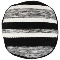 Northlight 18" Black And White Striped Outdoor Woven Pouf Ottoman -Northlight GUEST 0bd09b1c 9dbb 4b24 a600 e1350bc4f9b4