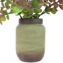Northlight Real Touch™ Two-Toned Spring Eucalyptus Leaves Artificial Plant In Ceramic Pot 10" -Northlight GUEST 0d15c558 ed58 4340 be3d b02bf5a414c6