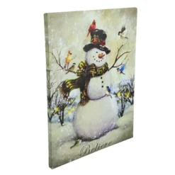 Northlight LED Lighted Snowman And Bird Friends Christmas Canvas Wall Art 15.75" X 11.75" -Northlight GUEST 0da7d85b f66a 40ea 9f64 1c42fc8268e0