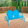Northlight 2-Person Outdoor Retro Metal Tulip Double Glider Patio Chair, Turquoise Blue -Northlight GUEST 0fa43634 5467 4f9c ae11 abe5cedc4033