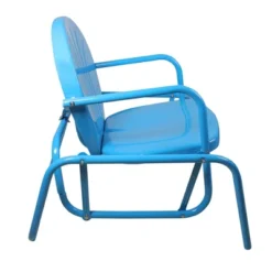 Northlight Outdoor Retro Metal Tulip Glider Patio Chair, Sky Blue 7 Northlight Outdoor Retro Metal Tulip Glider Patio Chair, Sky Blue -Northlight GUEST 104f3e4b 40a3 408c b426 ac3a00f60f46