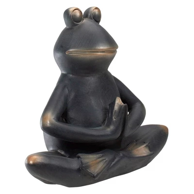 Northlight 11" Yoga Frog In Sukhasana Position Outdoor Garden Statue 4 Northlight 11" Yoga Frog In Sukhasana Position Outdoor Garden Statue - Image 2