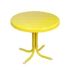 Northlight 22" Outdoor Retro Metal Tulip Side Table, Yellow -Northlight GUEST 1208aab9 f842 490a 8d79 57bb35285160