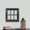 Northlight 17" Black Contemporary Square Windowpane Wall Mirror -Northlight GUEST 1bc1b81f 573d 4bc0 be76 673d36d8f04b